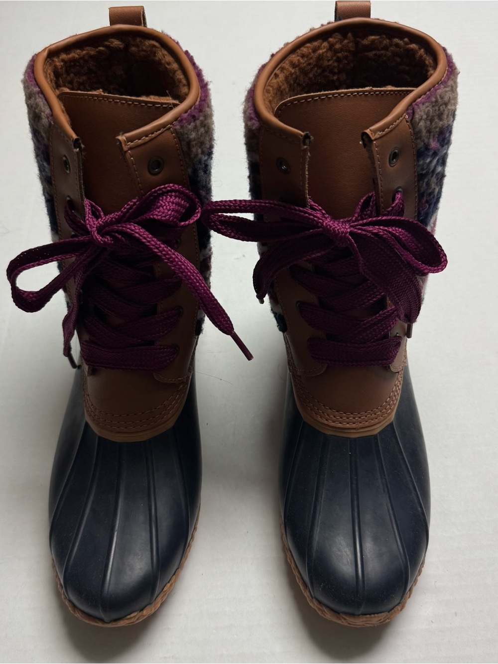 LANDS' END Womens Size 10 Insulated Sherpa Fleece Lined Duck Boots New No Box